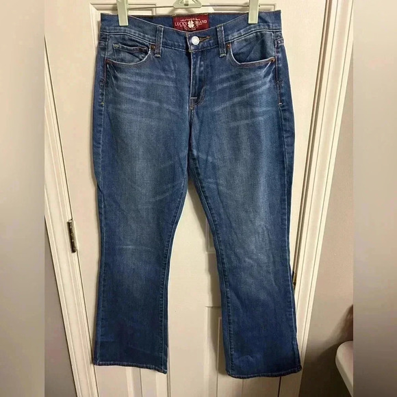 Lucky Brand Sofia Boot Jeans Blue Mid Rise Stretch Ankle Size 7/38 - Picture 1 of 4